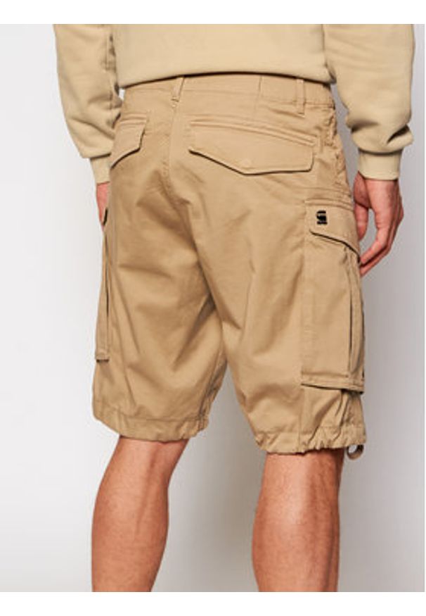G-Star RAW - G-Star Raw Szorty materiałowe Rovic D08566-5126-239 Beżowy Relaxed Fit. Kolor: beżowy. Materiał: bawełna
