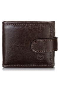 Skórzany mały portfel męski PAOLO PERUZZI GA171 brązowy. Kolor: brązowy. Materiał: skóra #1