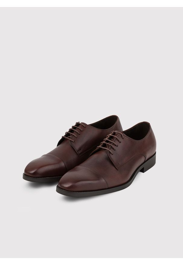 Pako Lorente - PAKO LORENTE – Brązowe półbuty męskie. Kolor: brązowy. Materiał: skóra. Styl: elegancki