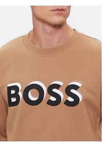BOSS - Boss Bluza Soleri 07 50507939 Beżowy Relaxed Fit. Kolor: beżowy. Materiał: bawełna #3