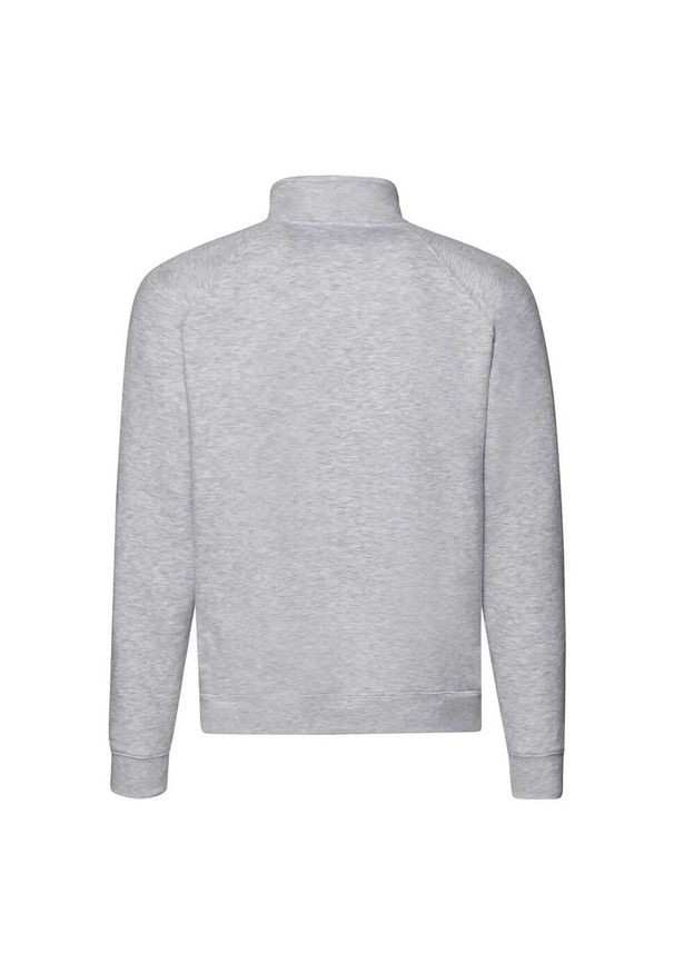 FRUIT OF THE LOOM - Bluza Męska Premium Plain Quarter Zip Raglan. Kolor: szary. Długość rękawa: raglanowy rękaw