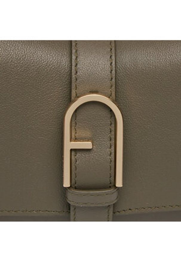 Furla Torebka Flow Mini Top Handle WB01032-BX2045-2810S-1007 Zielony. Kolor: zielony. Materiał: skórzane