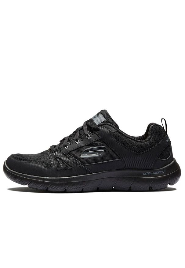 skechers - Buty męskie Skechers Summits New World 232069BBK - czarne. Zapięcie: sznurówki. Kolor: czarny. Materiał: materiał, syntetyk, jeans, dresówka, guma, skóra. Szerokość cholewki: normalna. Model: Skechers Sport. Sport: turystyka piesza