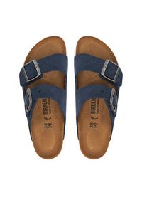 Birkenstock Klapki Arizona 1030895 Granatowy. Kolor: niebieski. Materiał: zamsz, skóra