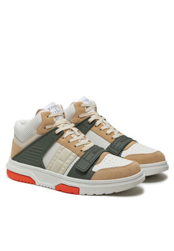 Tommy Jeans Sneakersy The Brooklyn Urban Mid EM0EM01415 Złoty. Kolor: złoty. Materiał: skóra