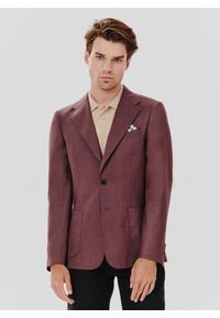 Pako Lorente - PAKO LORENTE – Casualowa gładka marynarka męska. Okazja: na co dzień. Materiał: wiskoza, poliester, elastan. Wzór: gładki. Styl: casual