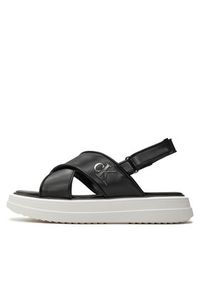 Calvin Klein Jeans Sandały Platform Sanadal V3A2-80831-1688 S Czarny. Kolor: czarny. Materiał: skóra