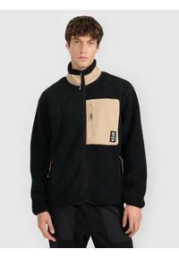 4f - 4F Polar sherpa regular ze stójką męski - czarny M. Typ kołnierza: kołnierzyk stójkowy. Kolor: czarny. Materiał: polar. Sport: turystyka piesza #1