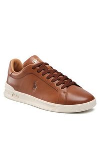 Polo Ralph Lauren Sneakersy Hrt Ct II 809845110005 Brązowy. Kolor: brązowy. Materiał: skóra #5