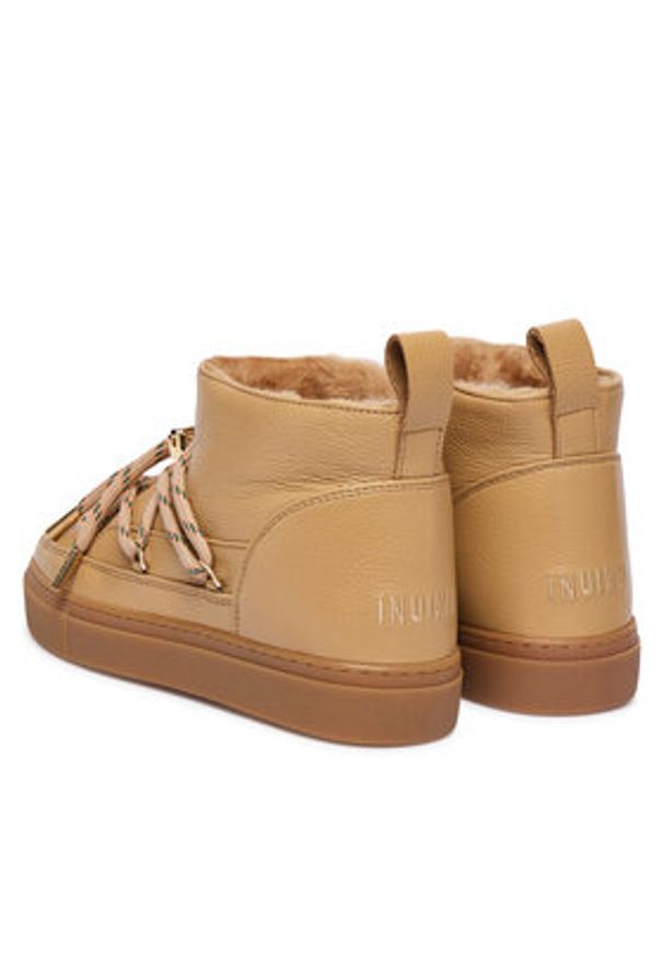 Inuikii Śniegowce Full Leather Gloss 1001.001.0371 Beżowy. Kolor: beżowy. Materiał: skóra