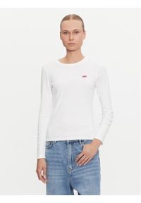 Levi's® Bluzka Essential Housemark 000KL-0000 Biały Regular Fit. Kolor: biały. Materiał: bawełna #1