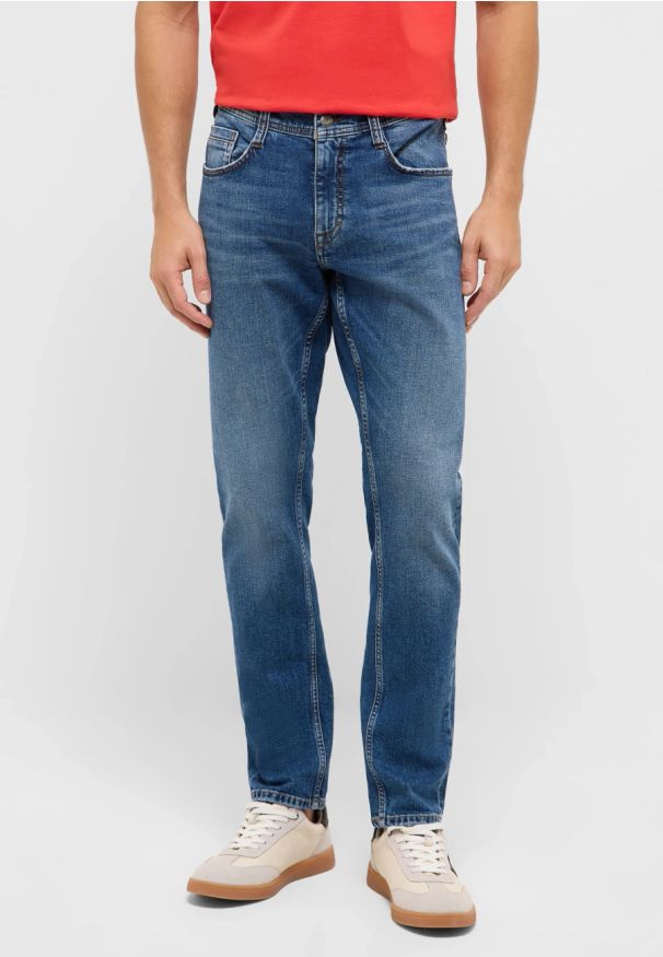 Męskie Spodnie Jeansowe Mustang Style Oregon Slim Denim Blue 1017434 5000 684