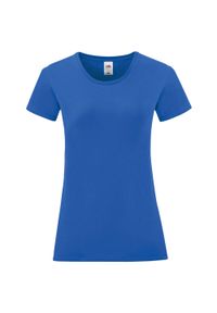 FRUIT OF THE LOOM - Koszulka Damska Z Bawełny Czesanej Iconic. Kolor: niebieski. Materiał: bawełna. Sport: turystyka piesza #1