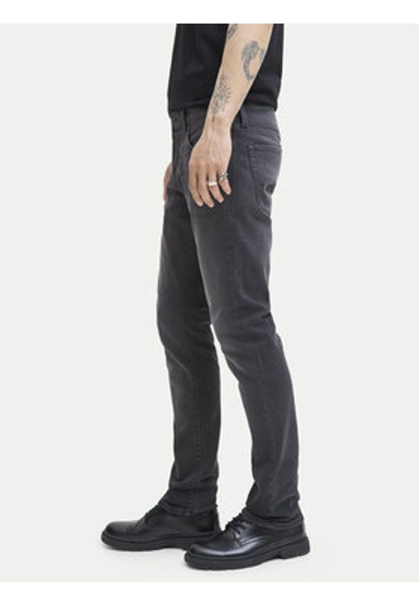 Jack & Jones Jeansy Mike Fox 12278115 Czarny Tapered Fit. Kolor: czarny
