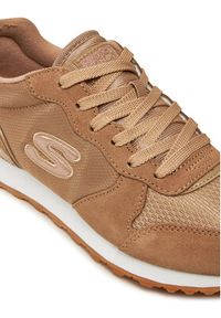 skechers - Skechers Sneakersy 111/TAN Brązowy. Kolor: brązowy. Materiał: zamsz, skóra
