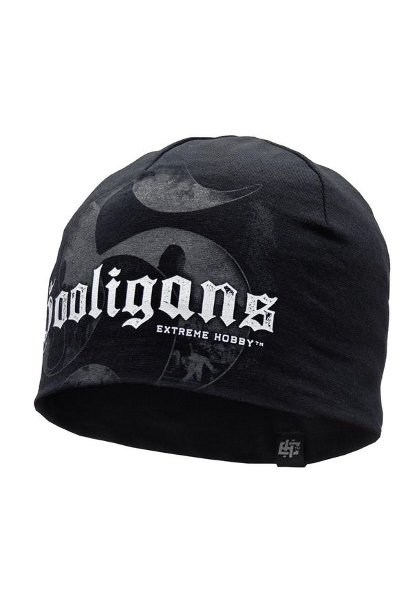 Czapka kibicowska męska beanie EXTREME HOBBY HOOLIGANS 2025. Kolor: czarny. Materiał: elastan, bawełna. Sezon: zima, jesień. Styl: casual