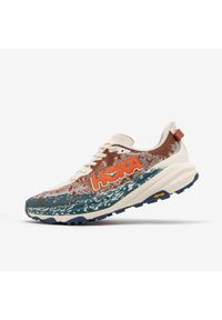 Hoka One One - Buty do biegania w terenie męskie Hoka Speedgoat 6. Kolor: biały, zielony, wielokolorowy, szary. Materiał: materiał. Szerokość cholewki: normalna