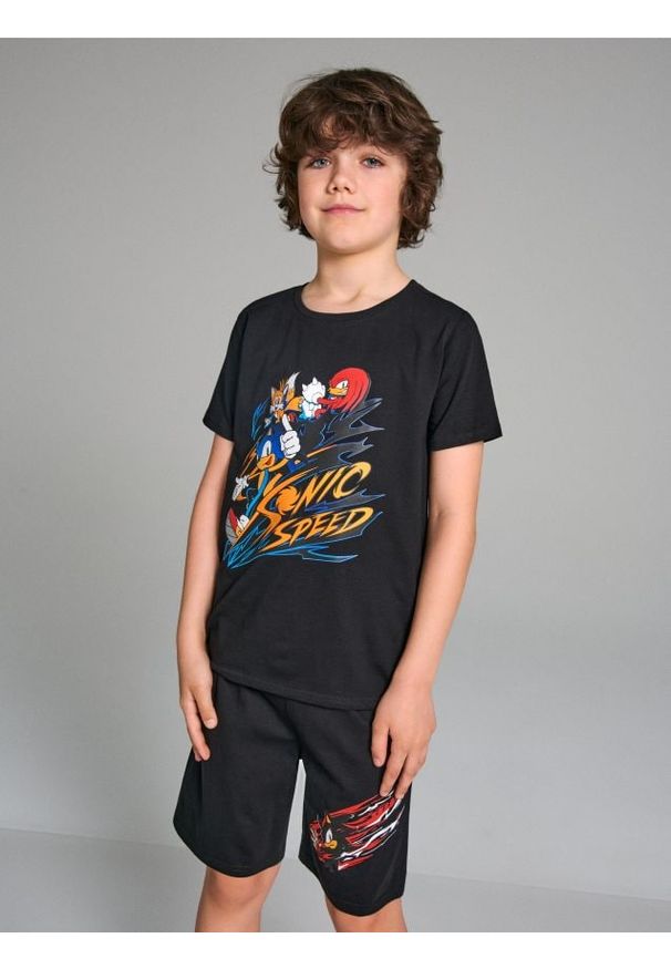 Sinsay - Piżama Sonic The Hedgehog - czarny. Kolor: czarny