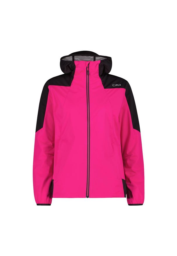 Kurtka damska turystyczna CMP 35A6246. Typ kołnierza: kaptur. Kolor: różowy. Materiał: softshell. Sport: turystyka piesza
