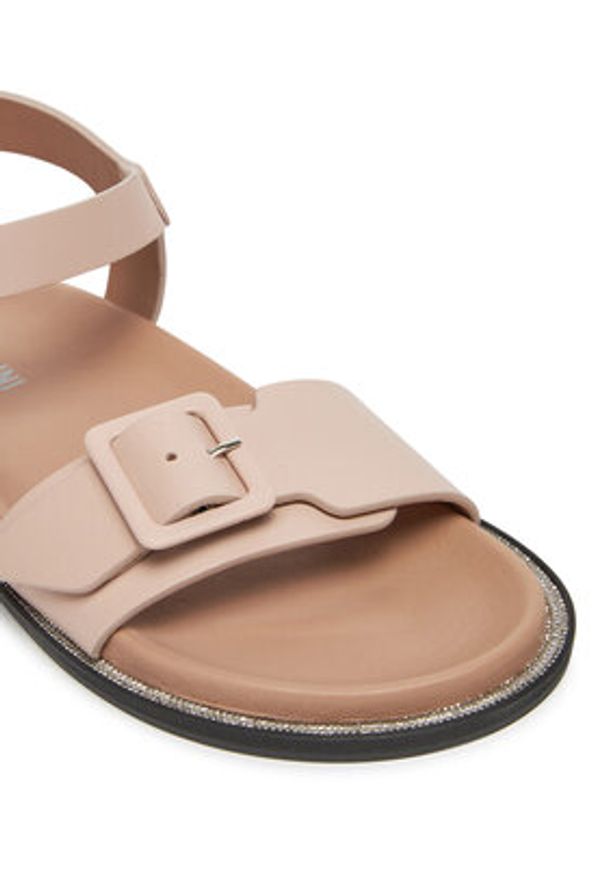 Pollini Sandały SA16182C0MTCS122 Beżowy. Kolor: beżowy. Materiał: skóra