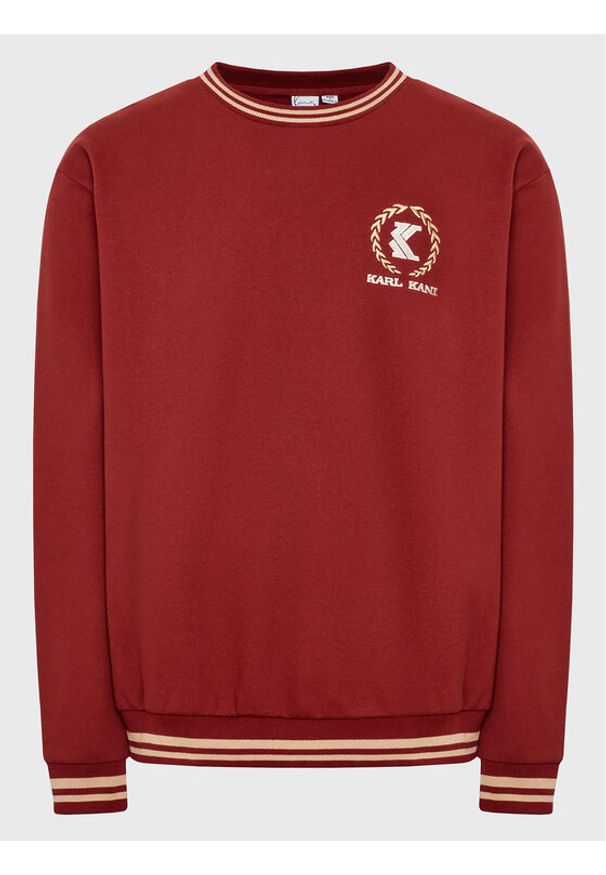 Karl Kani Bluza Retro Emblem College I-6020909 Bordowy Regular Fit. Kolor: czerwony. Materiał: bawełna. Styl: retro