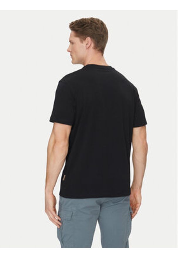 Napapijri T-Shirt S-Buti NP0A4INM Czarny Regular Fit. Kolor: czarny. Materiał: bawełna