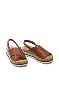 Rieker Espadryle V79B4-25A Brązowy. Kolor: brązowy. Materiał: skóra #6