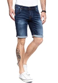 Mustang - SPODENKI MĘSKIE MUSTANG Chicago Short DENIM BLUE 1007113 5000 923. Materiał: denim #5