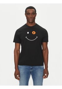 Save The Duck T-Shirt DT1197M BESY20 Czarny Regular Fit. Kolor: czarny. Materiał: bawełna