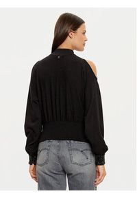 Guess Sweter W5RR02 Z2ZK2 Czarny Regular Fit. Kolor: czarny. Materiał: wiskoza #3