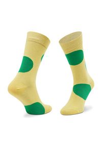 Happy-Socks - Happy Socks Skarpety wysokie unisex JUB01-2000 Żółty. Kolor: żółty. Materiał: materiał