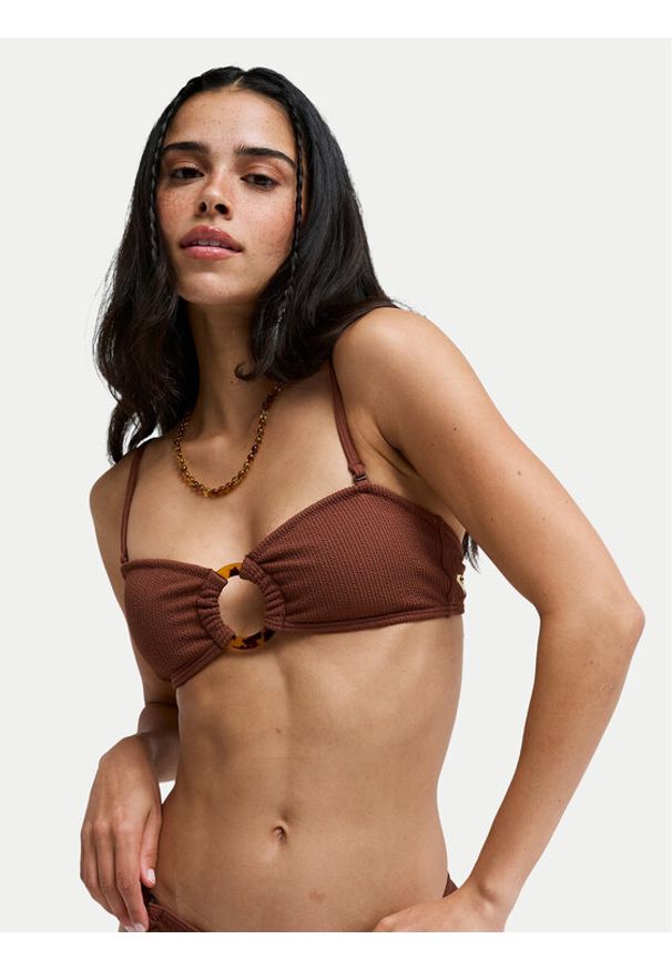 Roxy Góra od bikini Roxy Sunshine ERJX305637 Brązowy. Kolor: brązowy. Materiał: syntetyk