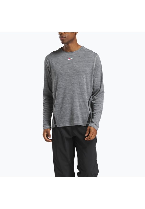 Reebok Fitness - Longsleeve męski Reebok Id Train Energy Tech Tee. Kolor: szary. Długość rękawa: długi rękaw. Sport: fitness