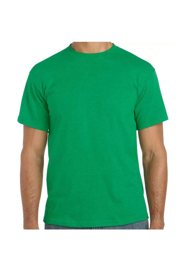 GILDAN - Wrzosowa Koszulka Bawełniana Dla Dorosłych Unisex. Kolor: zielony. Materiał: bawełna