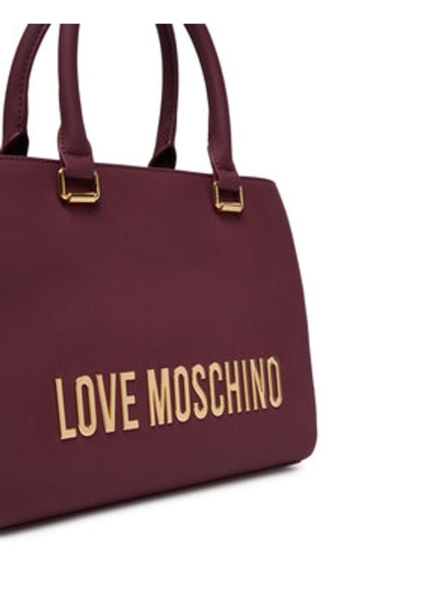 Love Moschino - LOVE MOSCHINO Torebka JC4022PP1NKD0552 Bordowy. Kolor: czerwony. Materiał: skórzane