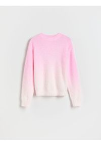 Reserved - Sweter z efektem ombre - wielobarwny. Materiał: dzianina