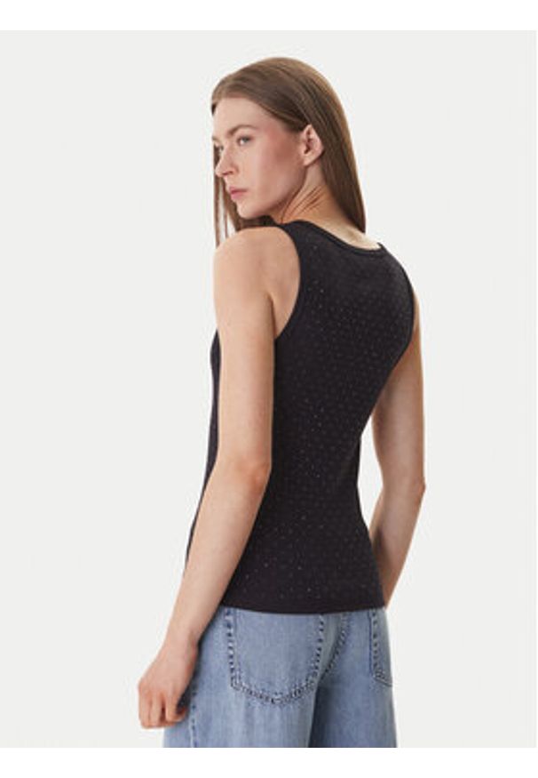 DKNY Top DJ6T1730 Czarny Slim Fit. Kolor: czarny. Materiał: bawełna