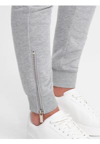 Ombre Clothing - Spodnie męskie dresowe typu jogger - szary melanż V2. Kolor: szary. Materiał: dresówka. Wzór: melanż. Styl: elegancki #3