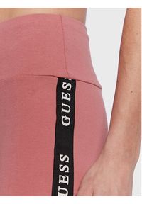 Guess Szorty sportowe Aline V2YD12 KABR0 Różowy Slim Fit. Kolor: różowy. Materiał: bawełna