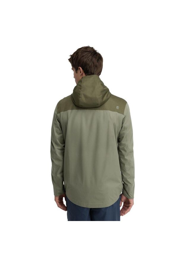 SIROKO - Męska przeciwdeszczowa kurtka trekkingowa Siroko Ventra Green. Typ kołnierza: kaptur. Kolor: zielony. Sezon: zima. Styl: sportowy