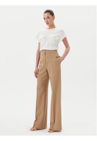 Rinascimento Bluzka CFC0122690003 Écru Regular Fit. Kolor: kremowy. Materiał: bawełna #6