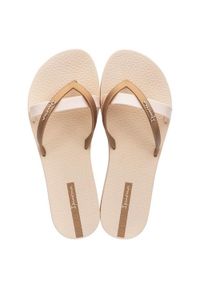 Japonki damskie Ipanema 81805AT158. Kolor: beżowy. Materiał: syntetyk, materiał, guma. Styl: sportowy #1