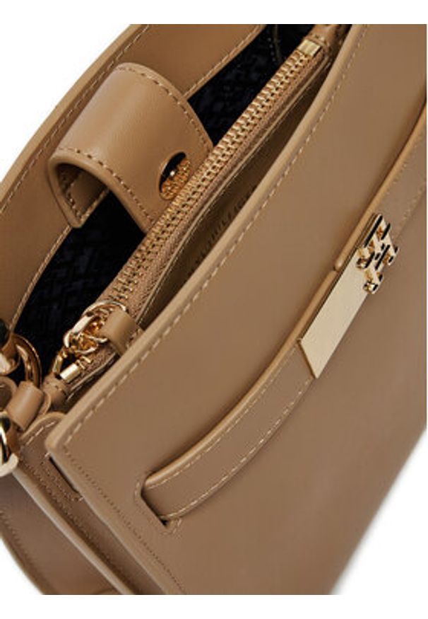 TOMMY HILFIGER - Tommy Hilfiger Torebka AW0AW16896 Beżowy. Kolor: beżowy. Materiał: skórzane