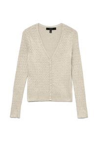 Vero Moda Kardigan Silje 10340553 Beżowy Regular Fit. Kolor: beżowy. Materiał: wiskoza #1