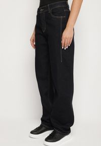 Born2be - Niebieskie Jeansy o Kroju Skinny z Regularnym Stanem Wirlexia. Okazja: na co dzień. Kolor: niebieski. Styl: casual