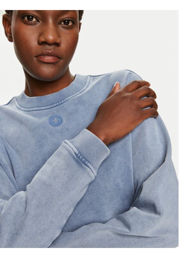 Hugo Bluza Delessa_B 50518104 Niebieski Relaxed Fit. Kolor: niebieski. Materiał: bawełna, jeans