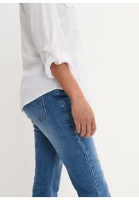 bonprix - Bluzka z wiskozy z dekoltem w serek, długi rękaw. Typ kołnierza: dekolt w serek. Kolor: biały. Materiał: wiskoza. Długość rękawa: długi rękaw. Długość: długie #2