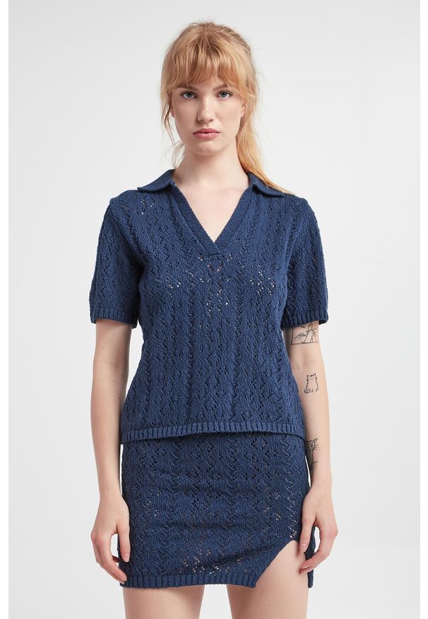 Samsoe & Samsoe - Sweter damski z krótkim rękawem Khloe SAMSØE SAMSØE. Długość rękawa: krótki rękaw. Długość: krótkie