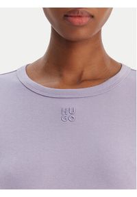 Hugo - HUGO T-Shirt Deloris 50512002 Fioletowy Regular Fit. Kolor: fioletowy. Materiał: bawełna #2
