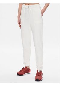 Calvin Klein Performance Spodnie dresowe 00GWS3P605 Biały Regular Fit. Kolor: biały. Materiał: bawełna, dresówka
